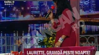 VIDEO Laurette abia asteapta sa nasca: "Fetita mea are picioare foarte lungi, seamana cu mine la nas si la buze"