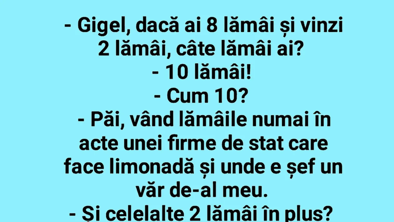 BANCUL ZILEI | Gigel și problema lămâilor în România