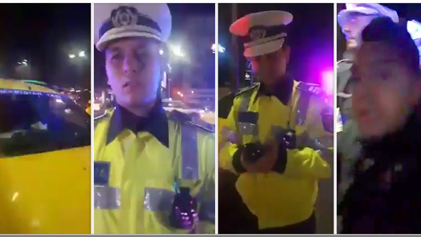 Scene ireale intre un taximetrist si un politist! A fost bagat cu forta in masina: „Bai, nu aveti voie sa faceti asa ceva! Am mana rupta!” VIDEO