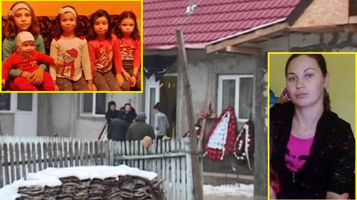 Imagini sfâşietoare! Cinci surori şi-au înmormântat mama înainte de Crăciun! Laura fusese diagnosticată cu o boală mortală