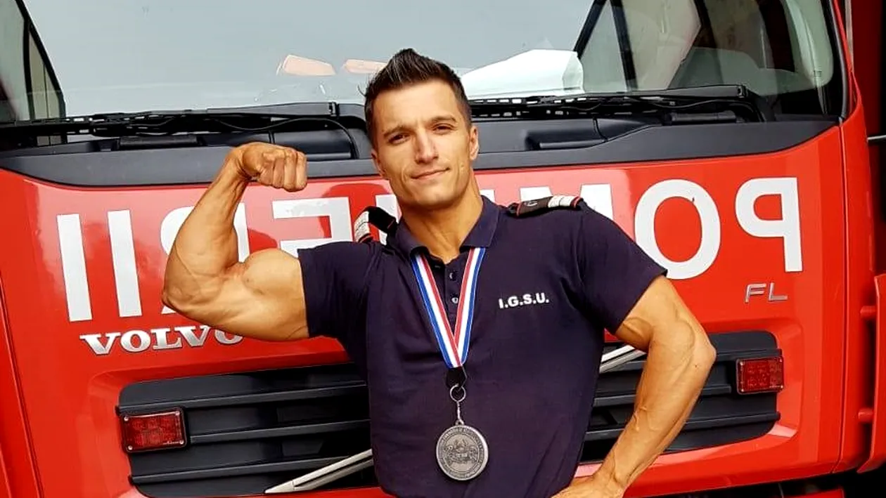 Un pompier din Mehedinți a luat medalia de argint la Campionatele Europene de Culturism şi Fitness