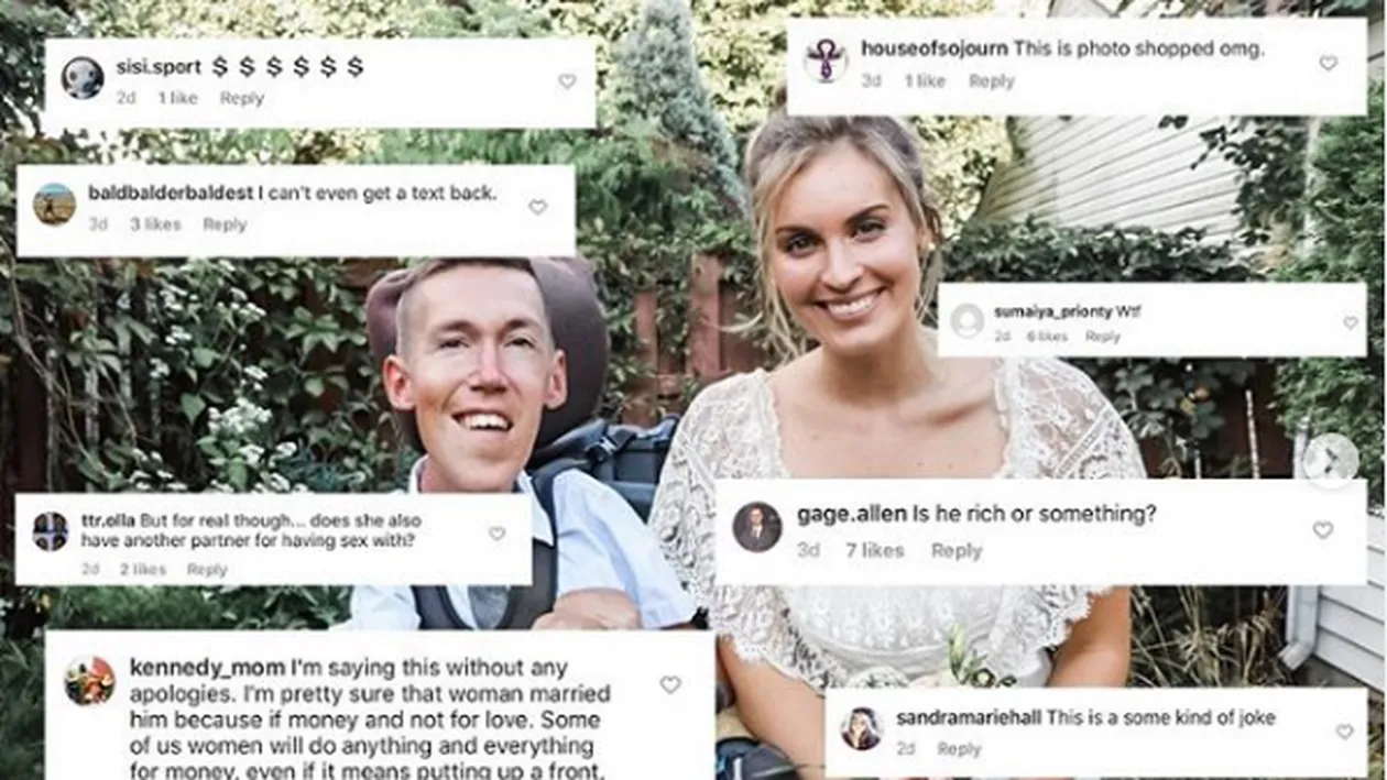 Ce mesaje primește soția celebrului blogger țintuit în scaunul cu rotile. Tocmai s-au căsătorit, dar...