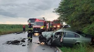 Accident violent în Teleorman. 3 oameni au fost răniți după ce un autoturism s-a izbit de un camion