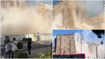Momente de groază la Roma! Turnul medieval Torre dei Conti s-a prăbușit. Un muncitor român a rămas prins sub dărâmături