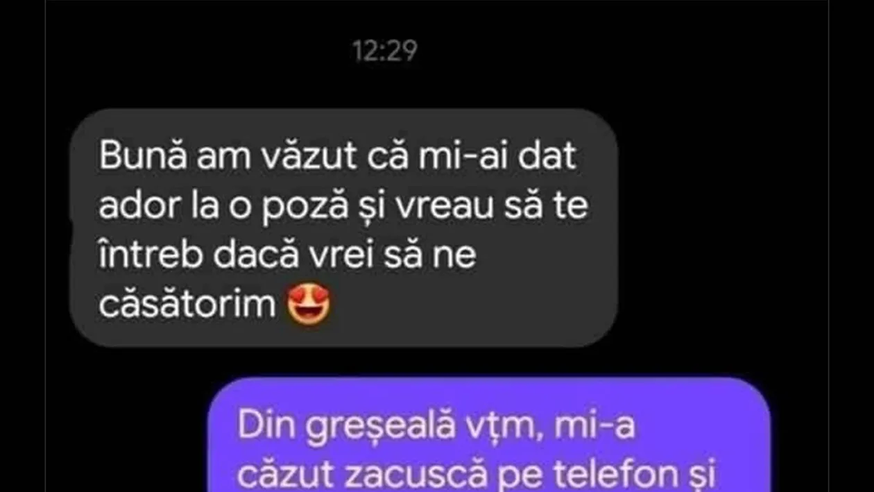 BANCUL ZILEI | Bună, am văzut că mi-ai dat 'ador' la o poză. Vrei să ne căsătorim?