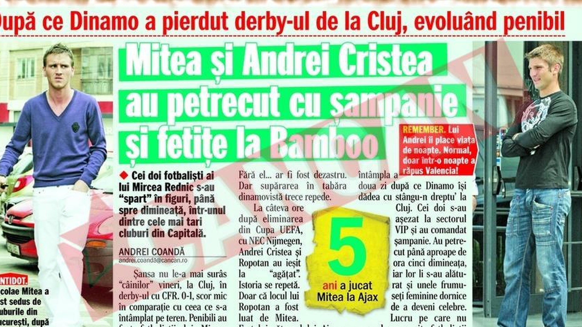Mitea si Andrei Cristea, amendati cu 5.000 $ fiecare!