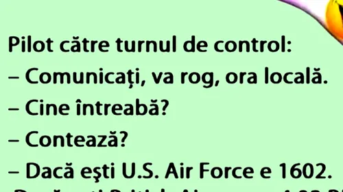 BANCUL ZILEI | Pilotul și turnul de control