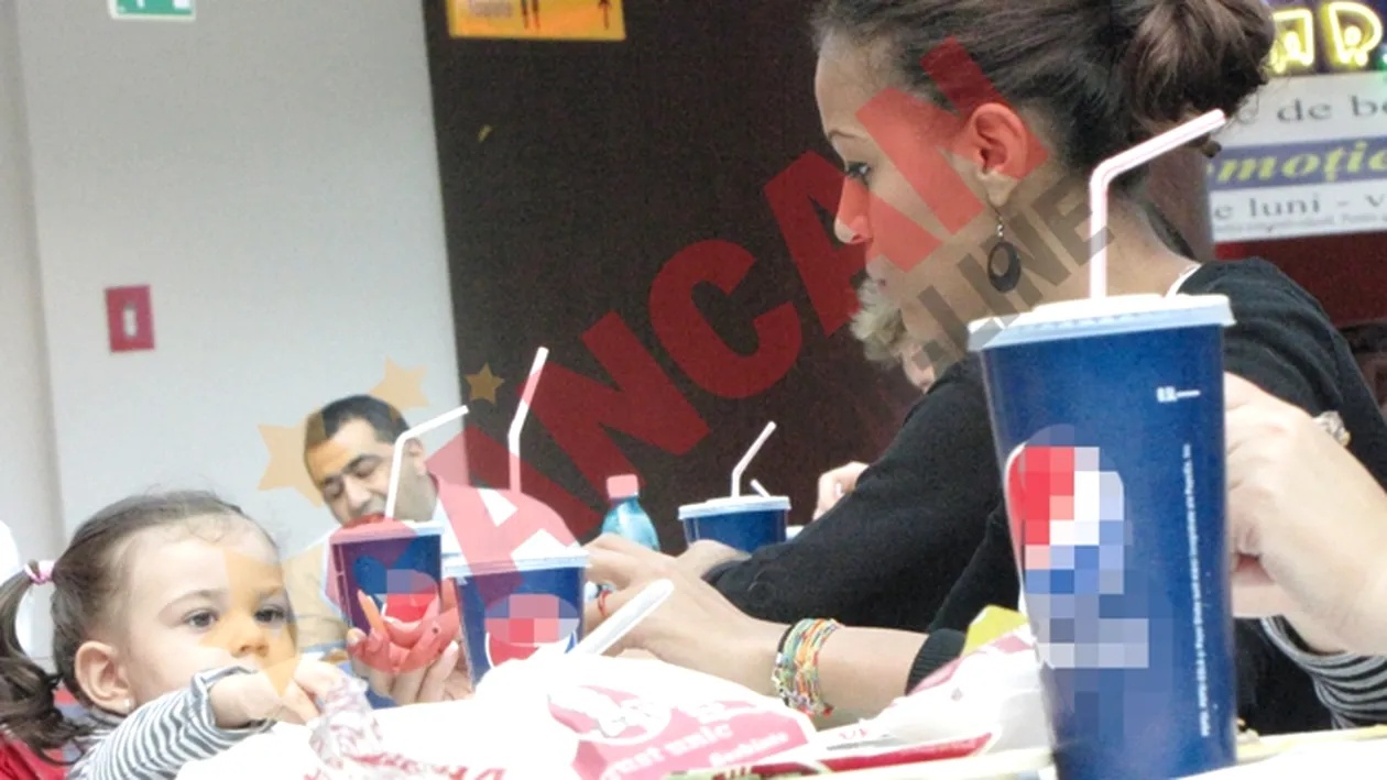 Desiree si-a dus fetita la fast-food