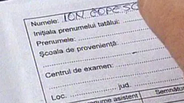 30 de elevi din Pitesti s-au semnat pe foile de examen de la BAC cu numele folosit de profesor drept model!
