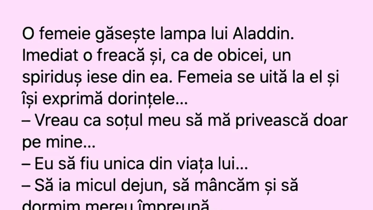 BANC | Femeia și lampa lui Aladdin