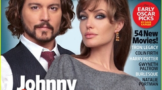 Angelina Jolie si Johnny Depp, impreuna pe coperta revistei "Entertainment Weekly"