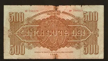 Dacă ai așa ceva, te îmbogățești! Suma uriașă cu care se vinde acum o bancnotă de 500 de lei din timpul celui de-Al Doilea Război Mondial
