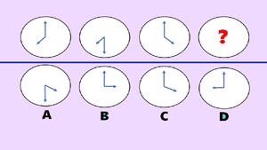 Test de inteligență | Care ceas completează seria din imagine?