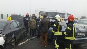 Accident de proportii pe A2! 11 autoturisme sunt implicate