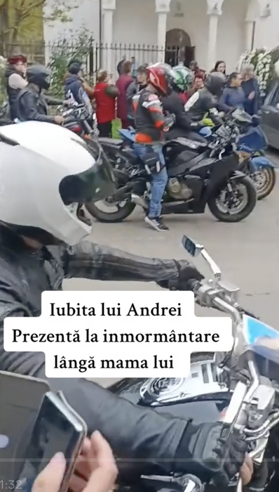 Imaginile durerii de la înmormântarea lui Andrei din Galați. Iubita care a dat cu mașina peste el, distrusă