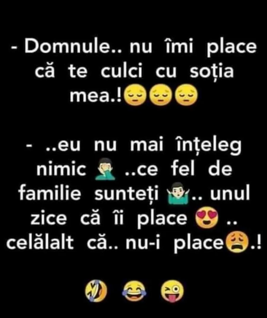 BANCUL DE SÂMBĂTĂ | „Domnule, nu-mi place că te culci cu soția mea”