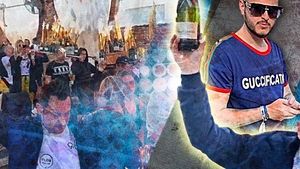 Juniorul unui patron milionar din fotbal a comandat la mare roabe + piramide de șampanii!