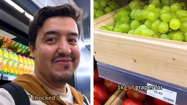 Cum a reacționat acest turist american, după ce a văzut struguri cu 28 lei/kg într-un market din Mamaia