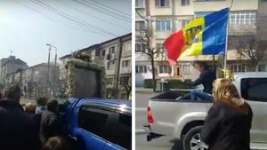 Imagini de film pe străzile din Focșani. Icoana Făcătoare de Minuni de la Dălhăuţi, plimbată pe străzile orașului pentru combaterea coronavirusului
