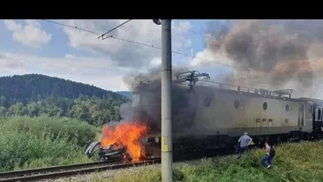 Accident feroviar, urmat de incendiu! Doi oameni au murit