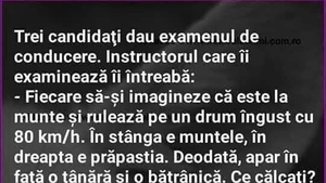BANC | Trei candidați dau examenul de permis auto