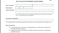 S-a schimbat declarația pe proprie răspundere. Ce trebuie să completezi dacă vrei sa ieși din casă după ora 23:00