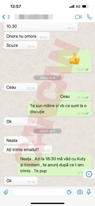 O parte a discuție dintre Iosif Nicoară și Cristian Birlic