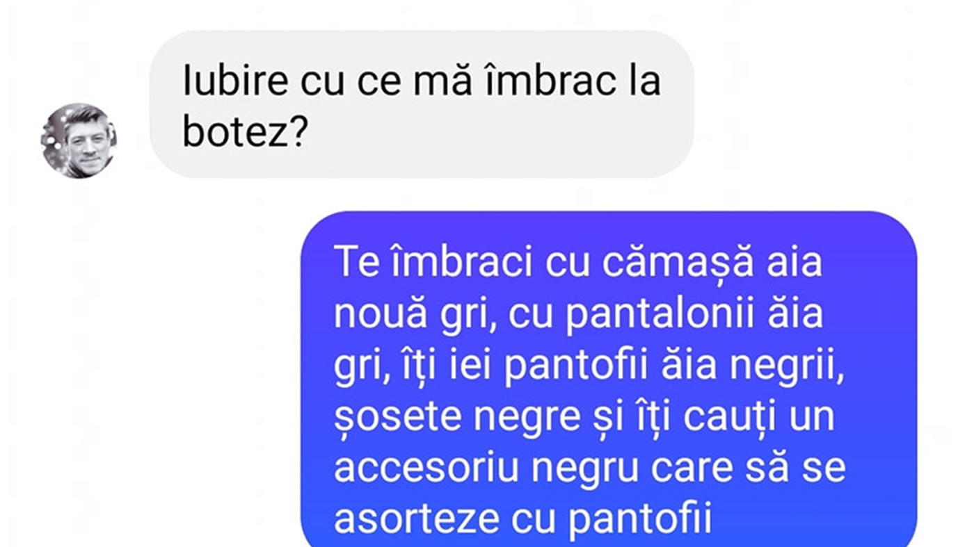 BANC | "Cu ce mă îmbrac la botez?"