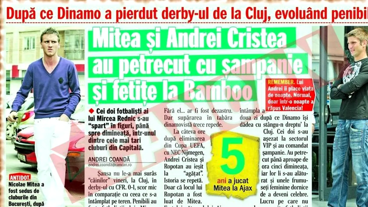 Mitea si Andrei Cristea, amendati cu 5.000 $ fiecare!