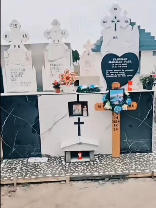 Mormântul lui Mădălin păduran/ sursă foto: TikTok