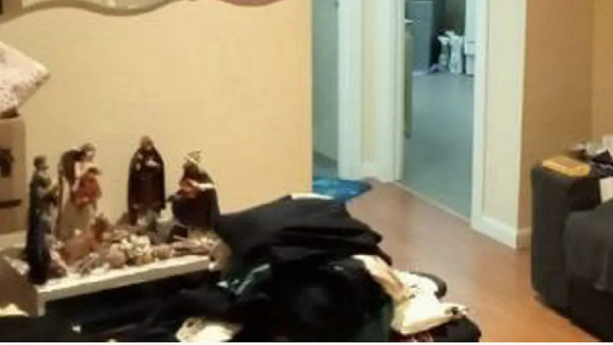 Detaliul incredibil pe care l-a observat un viitor chiriaș într-un anuț imobiliar. În fundal se observă o siluetă ciudată