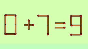 Test IQ cu chibrituri | 0+7=9 este greșit. Corectați egalitatea mutând un singur băț!
