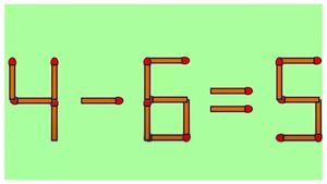 Test IQ | Corectează ecuația 4-6=5. Doar cei mai inteligenți reușesc în 10 secunde