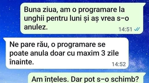 BANCUL ZILEI | Cum să anulezi o programare la unghii