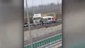 VIDEO. Accident pe noul tronson al Autostrăzii Moldovei, în prima oră de la deschiderea circulației
