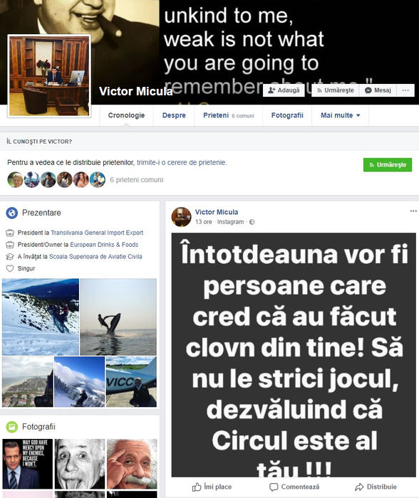 Victoraș și-a schimbat statutul de pe Facebook, în "singur"