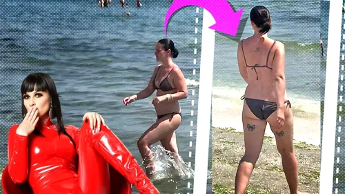 Am găsit-o pe fosta dansatoare de la ”Cronică” pe o plajă din Mamaia! Super-imagini cu ”Bebelușa XXX” în costum de baie