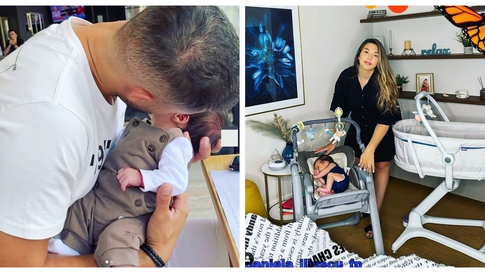 Culiță Sterp a publicat prima imagine cu fața fiului său. Bebelușul seamană leit cu tatăl lui. FOTO