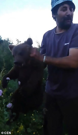 Șocant! S-au filmat în timp ce chinuiau un pui de urs