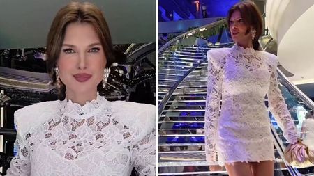 Cât costă rochia purtată de Monica Bîrladeanu în croaziera de sărbători. Soția lui Valeriu Gheorghiță nu s-a uitat la bani