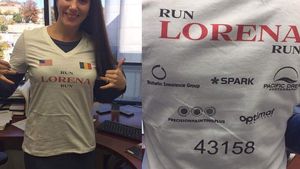 Lecţie de patriotism de la o româncă din SUA! Şi-a făcut tricou cu steagul României ca să alerge cu el la maraton!