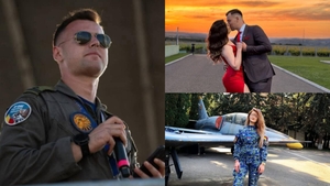 Povestea de dragoste dintre Octavian Palferenț și soția lui. Pilotul militar și Daniela s-au căsătorit în urmă cu aproape un an