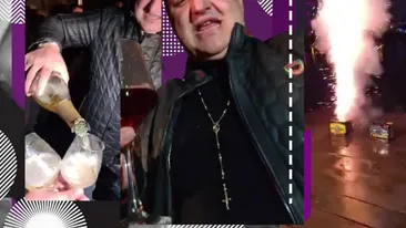 „Împăratul lumii”, petrecere fabuloasă cu artificii și șampanie în foiță de aur