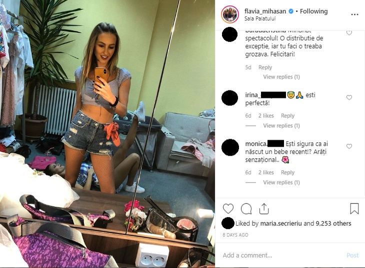 Flavia Mihășan s-a pozat în bustiera de alăptat. Cum arată abdomenul ei la 5 luni după ce a născut