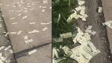 A început „să plouă” cu bani pe o autostradă din Statele Unite. Cum au reacționat șoferii