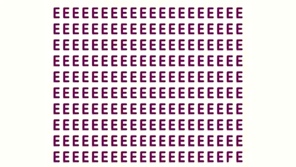 Test de logică | Doar 1% dintre oameni pot găsi litera F în cel mult 7 secunde