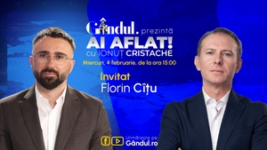 „Ai Aflat! cu Ionuț Cristache” începe miercuri, 4 februarie, de la ora 15.00, live pe Gândul. Invitat: Florin Cîțu