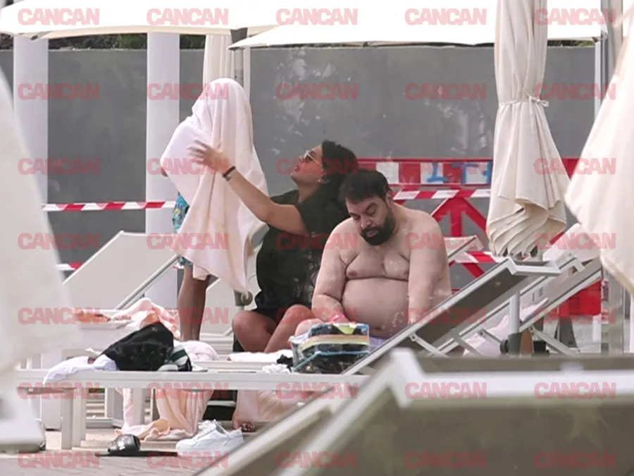 Roxana și Florin Salam la piscină Foto CANCAN.RO