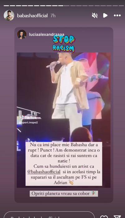Mesaje de susținere pentru Babasha / Foto: Instagram
