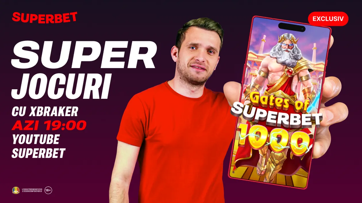 (P) Bați la porțile distracției? Gates of Superbet e la SuperJocuri cu Xbraker, miercuri de la 19:00